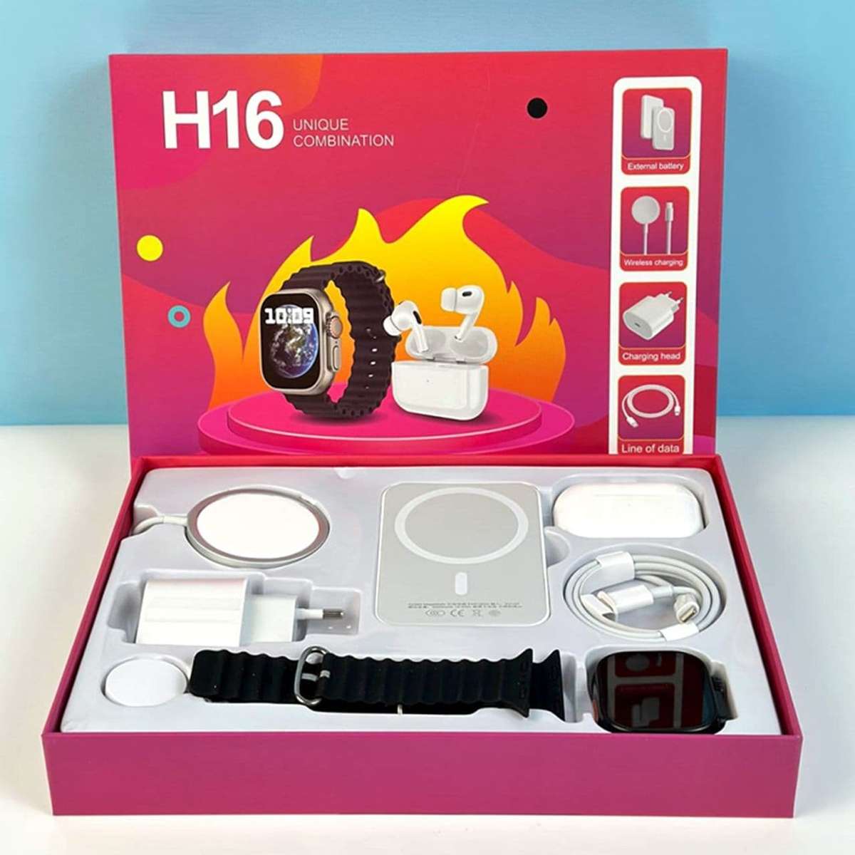 H16 Smartwatch - Ultra Mega Box set 5 in 1