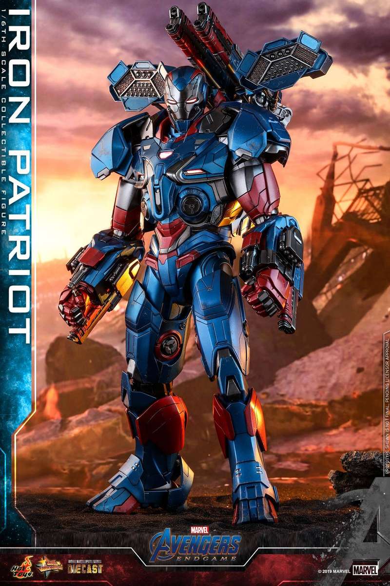 Hot Toys Avengers Endgame IRON PATRIOT Diecast 1/6th Scale collectable figurine