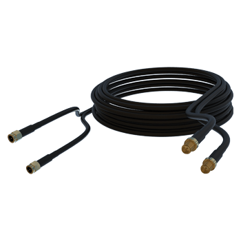 5m Twin HDF-195 Low Loss Cable, SMA (m) to SMA (f)