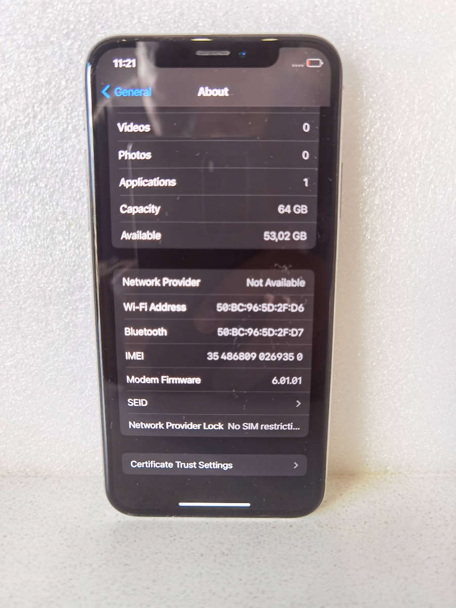 IPhone X, model:MQAD2AA/A