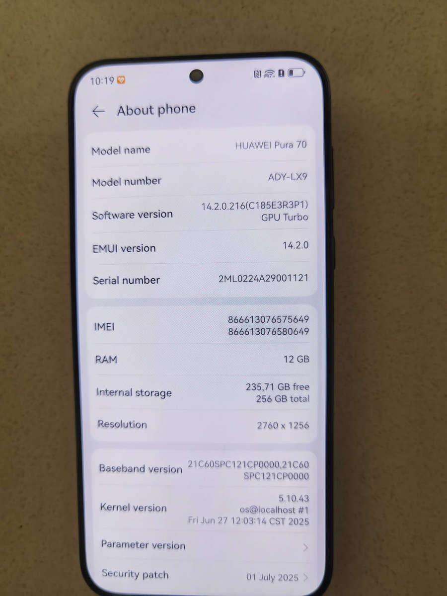 Huawei pura 70 ADY-LX9