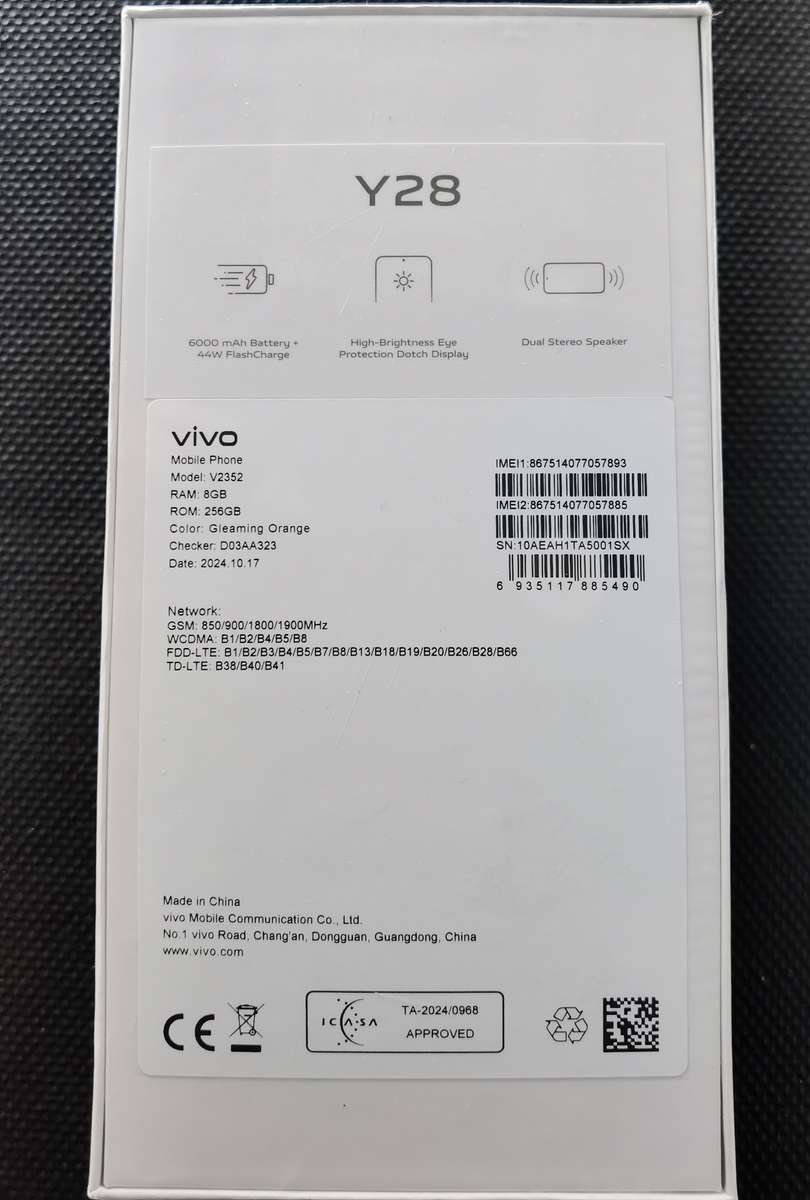 vivo y28 v2352