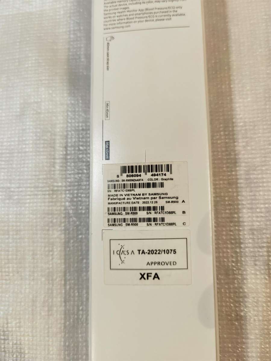 samsung watch 5 sm-r900 40mm