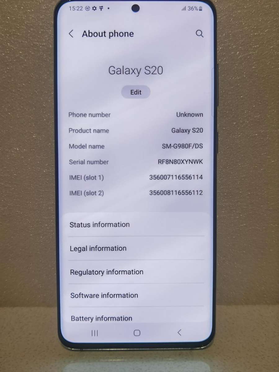 samsung s20 SM-G980F/DS