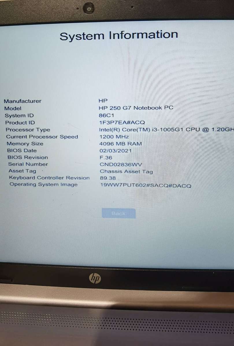 hewlet packard 250 G7 NOTEBOOK PC