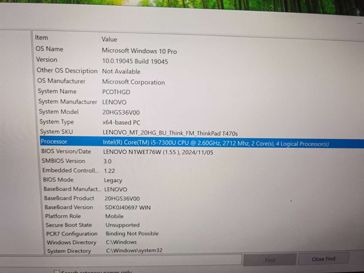Lenovo thinkpad T470s
