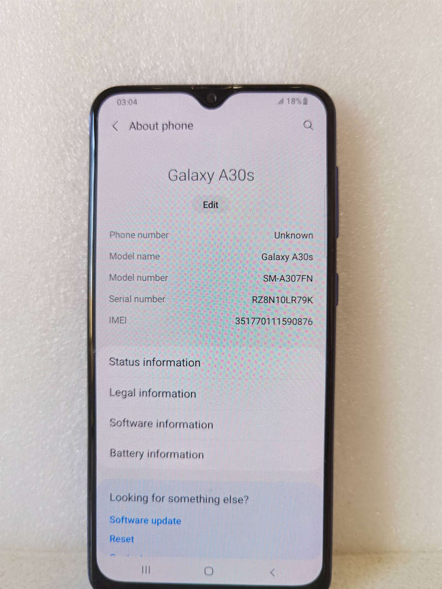 Samsung A30s, SM-A307FN