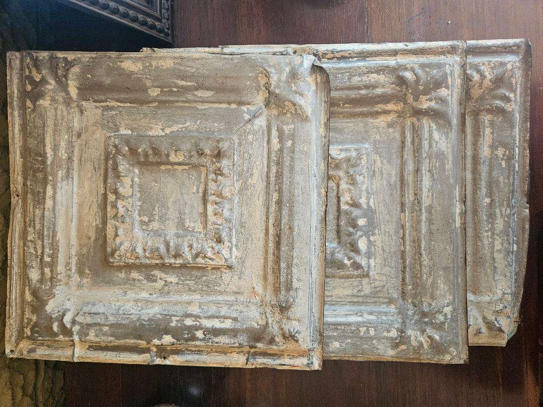 Antique ceiling tin (set of 3)