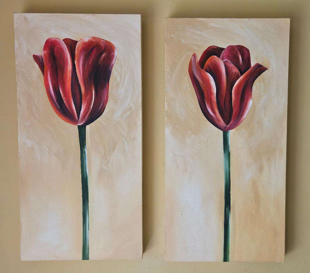 Original Flower Painting (set of 2)