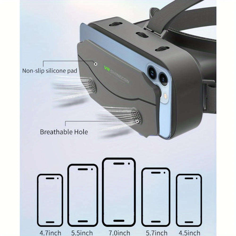 VR Shinecon Virtual Reality Headset Immersive 360° Experience for Smartphones