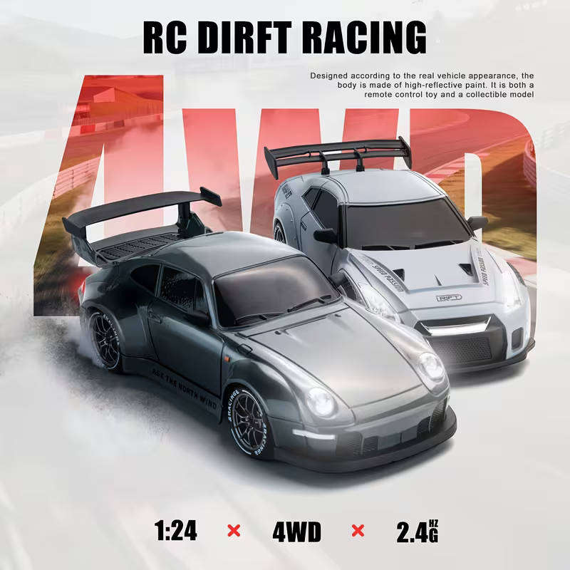 RC Porsche 911 Themed Drift Racer Kit  1:24