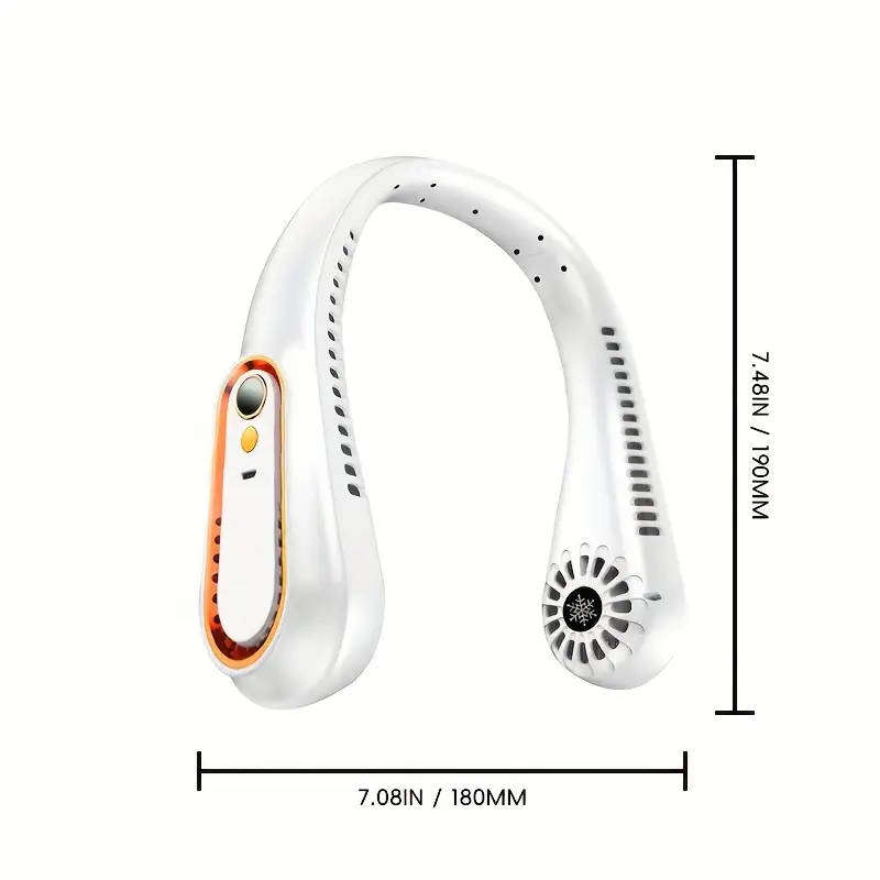 Portable USB Neck Hanging Fan  Bladeless, Wearable, Rechargeable