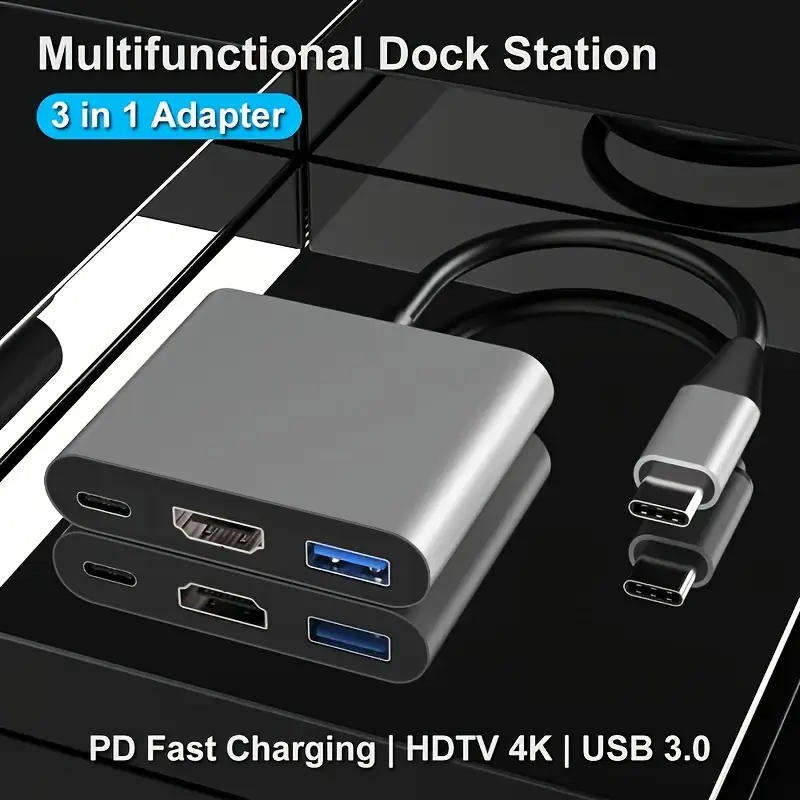 3-in-1 USB-C Hub with 4K HDMI Adapter + PD 100W Charging | High-Speed Connectivity for Laptops