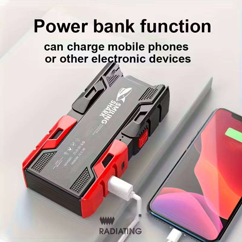 Smiling Sharks Flashlight + Power Bank | USB-C Rechargeable | Type-A Output