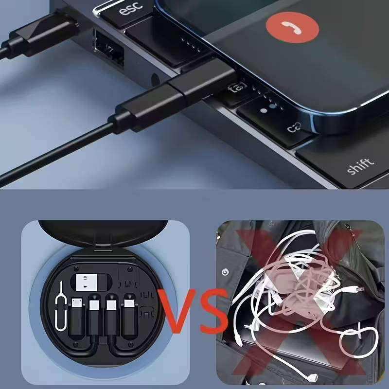 All-in-One USB-C Travel Toolkit Case | Phone Stand + Adapters + SIM Storage