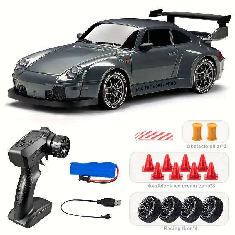 RC Porsche 911 Themed Drift Racer Kit  1:24