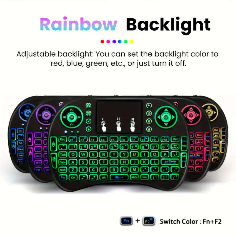 Rechargeable Mini Wireless Keyboard with Touchpad