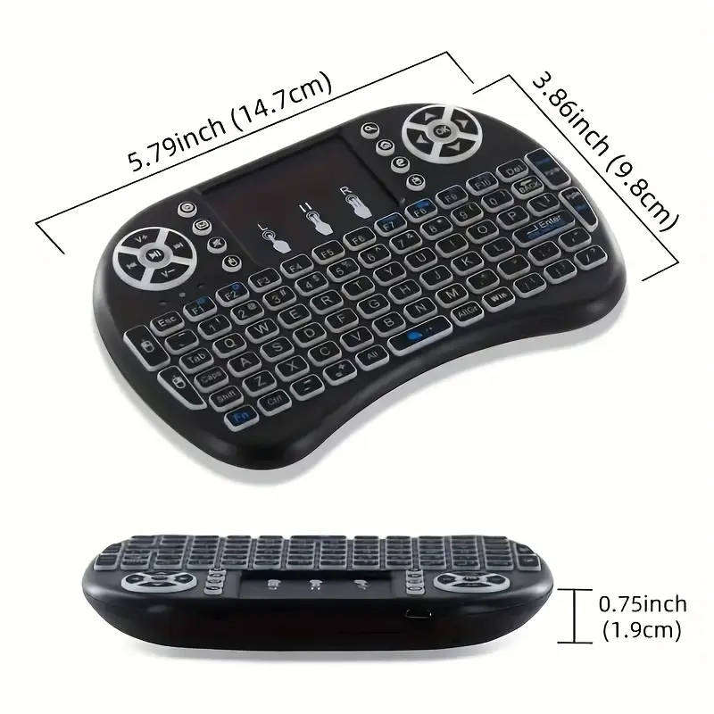 Rechargeable Mini Wireless Keyboard with Touchpad