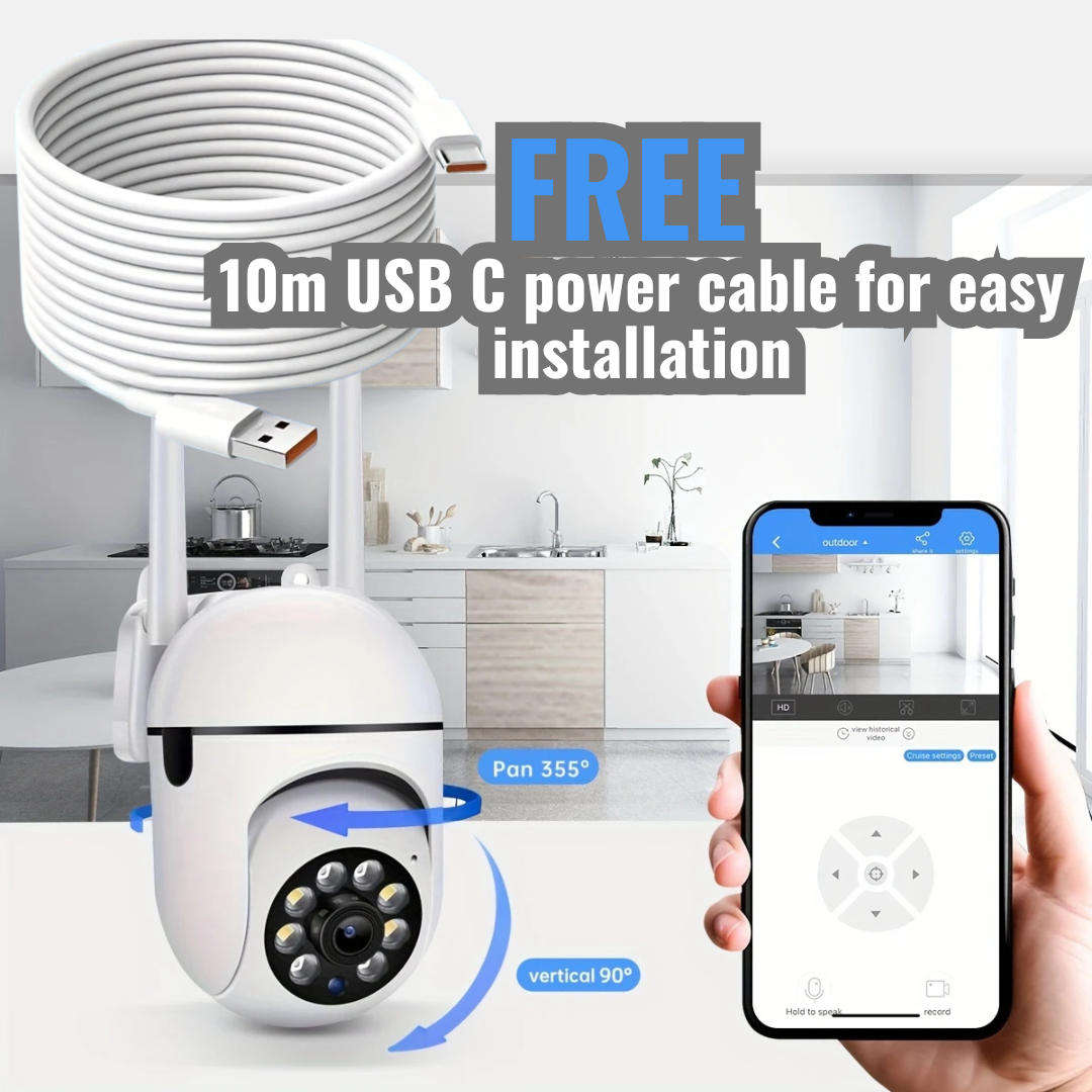 Bundle Deal: JOOAN 2-Way Audio Wireless Security Camera + 10m USB power cable