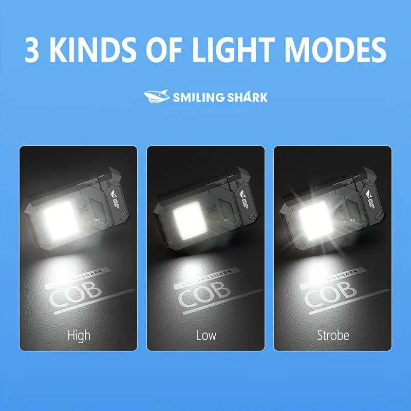 Smiling Shark 2-in-1 COB Flashlight & Lighter