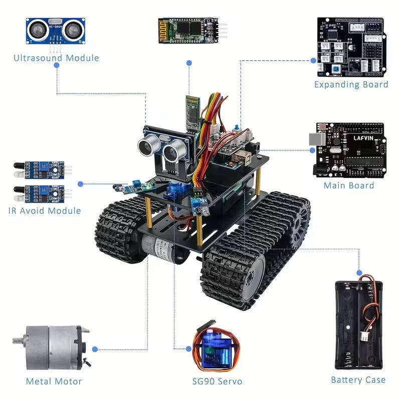 Arduino Tracked Robot Tank Learning Kit
