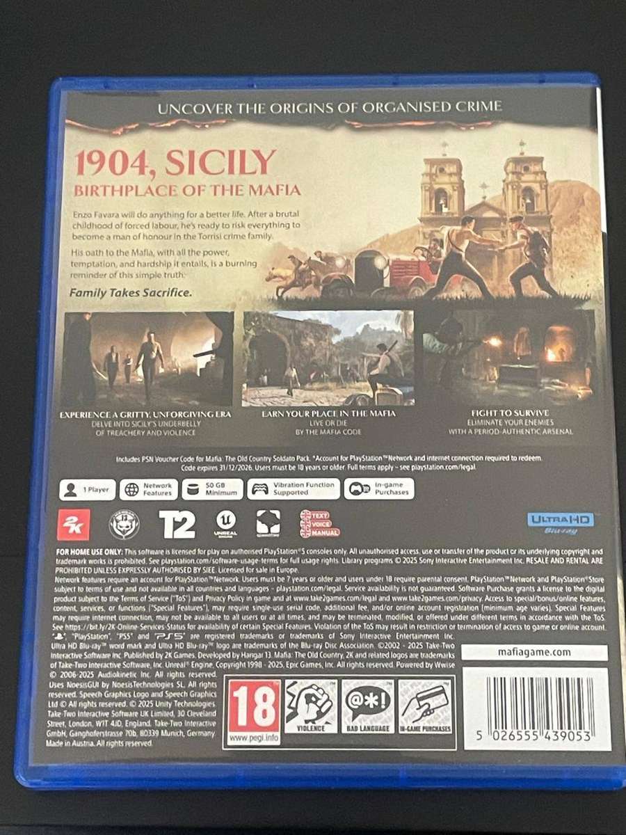 Mafia The Old Country PS5