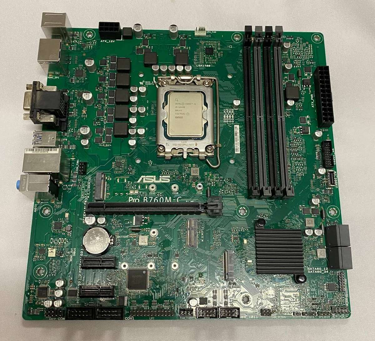 Intel Core i5-12400 + Asus Pro B760M-C Motherboard Bundle (Next-Gen 1700 Setup)