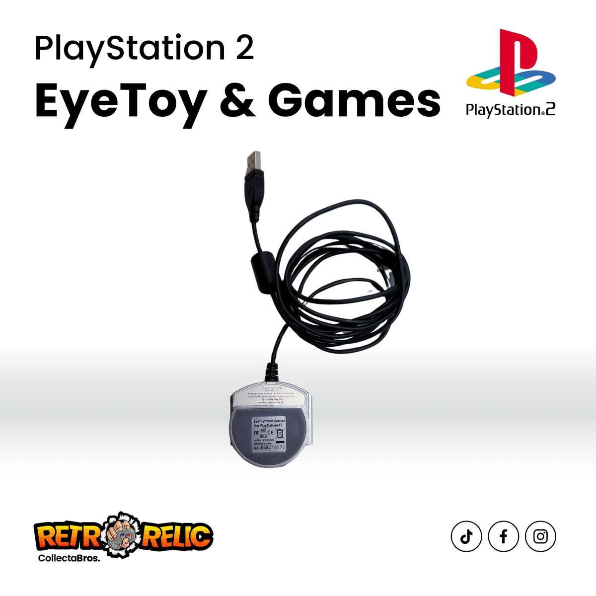 Eye Toy Camera plus Two Games - Pre-Owned