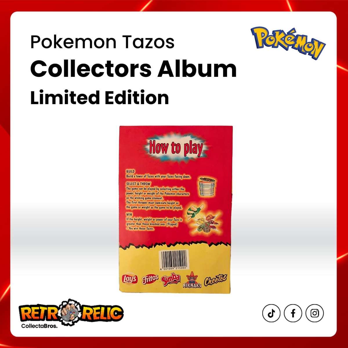 Pokémon Tazos - New Generation Collectors Album Complete with Tazo's