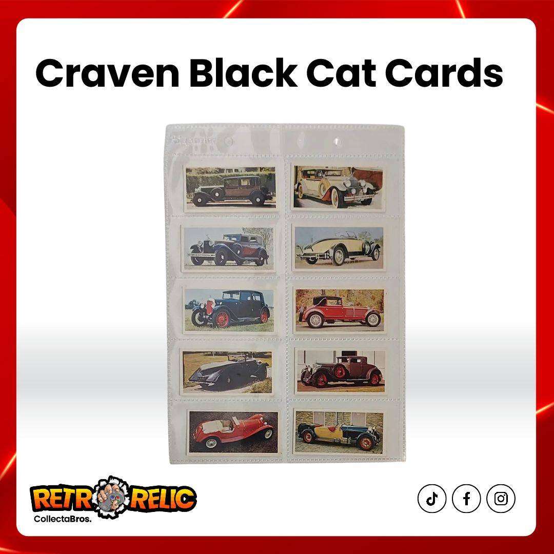 Vintage Cars Craven Black Cat Cigarette Cards