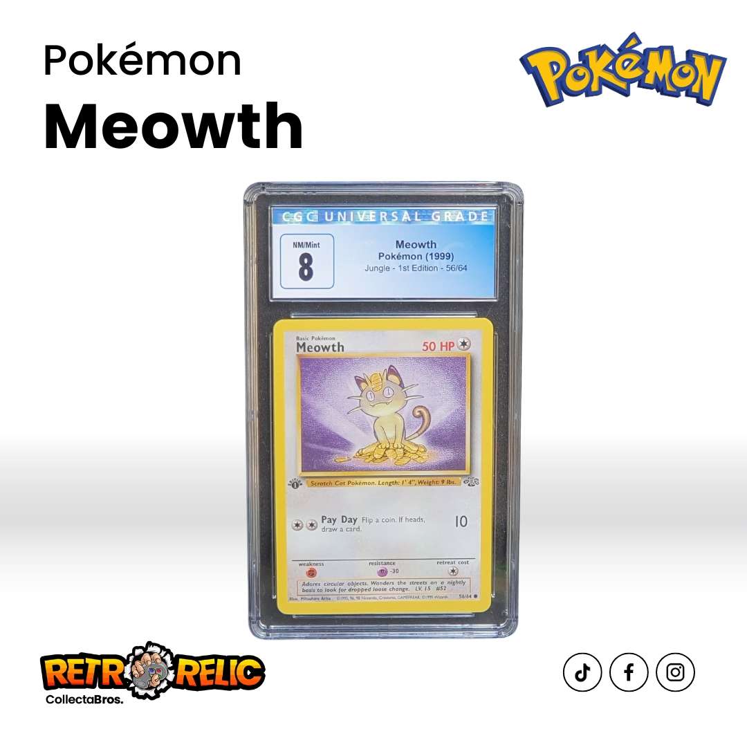 1st Edition Meowth Pokémon Graded Card