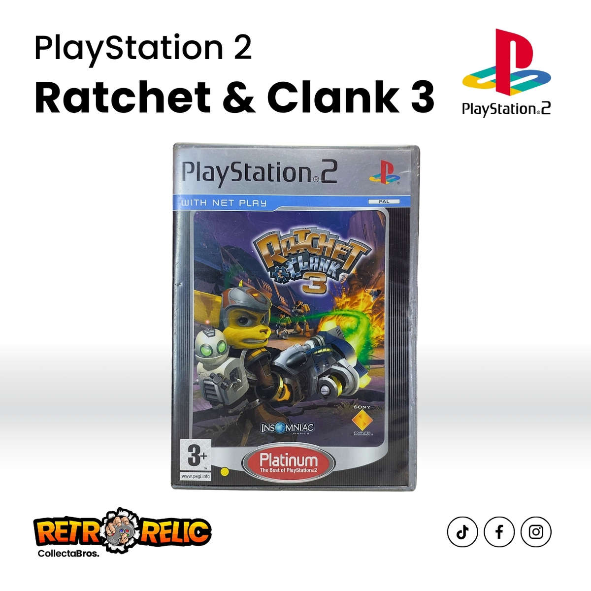 Ratchet & Clank 3 Platinum (PS2) videogame - Pre-Owned