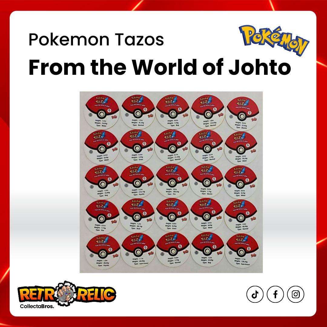 Pokémon Tazo's from the World of Johto (50 Tazo's)