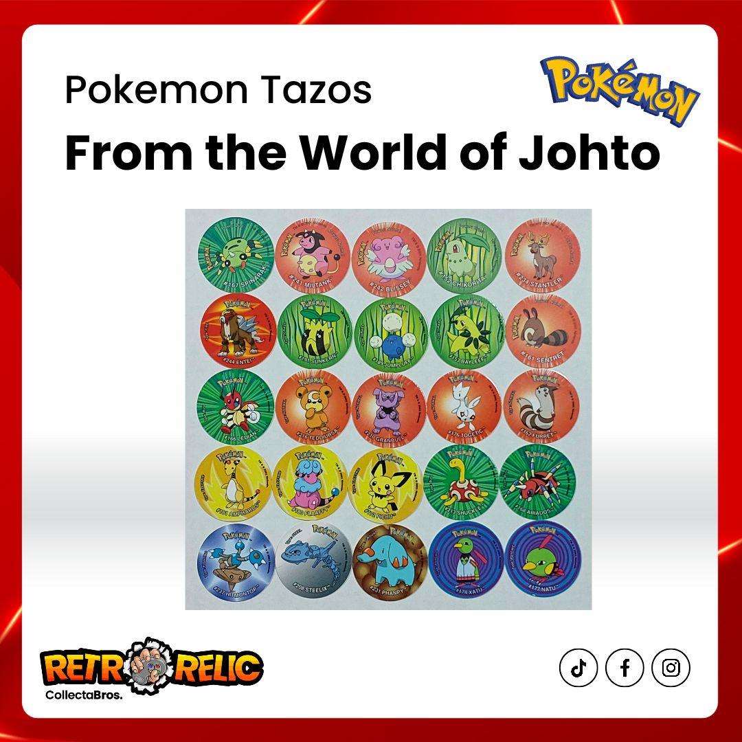 Pokémon Tazo's from the World of Johto (50 Tazo's)