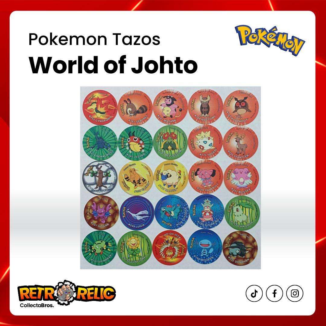 Pokémon Tazo's from the World of Johto (40 Tazo's)