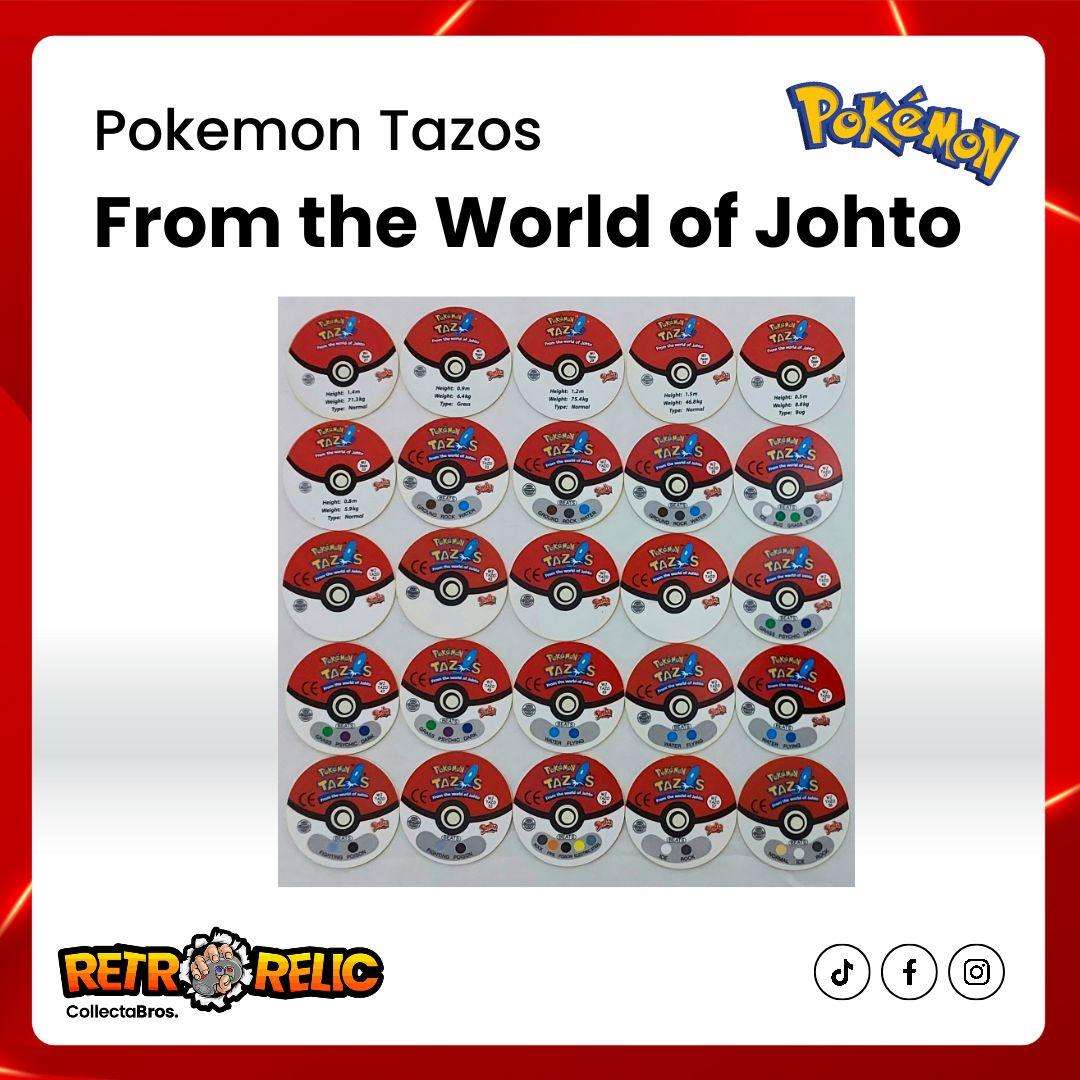 Pokémon Tazo's from the World of Johto (50 Tazo's)