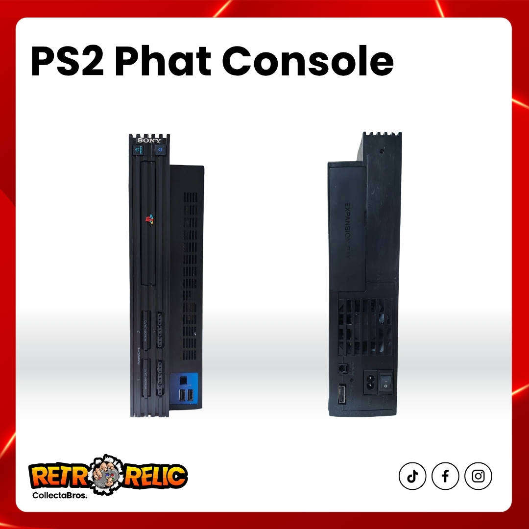 PlayStation Two (PS2) Black Phat Console Bundle!