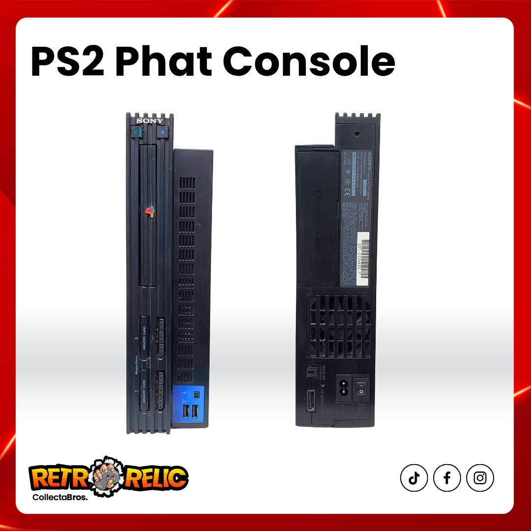 PlayStation Two (PS2) Black Phat Console - For Repair/Spares