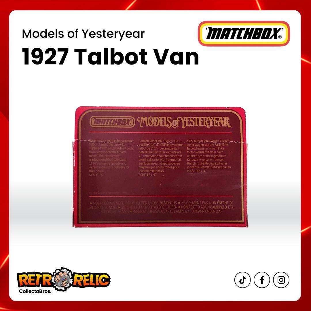 1927 Talbot Van - Matchbox Models of Yesteryear