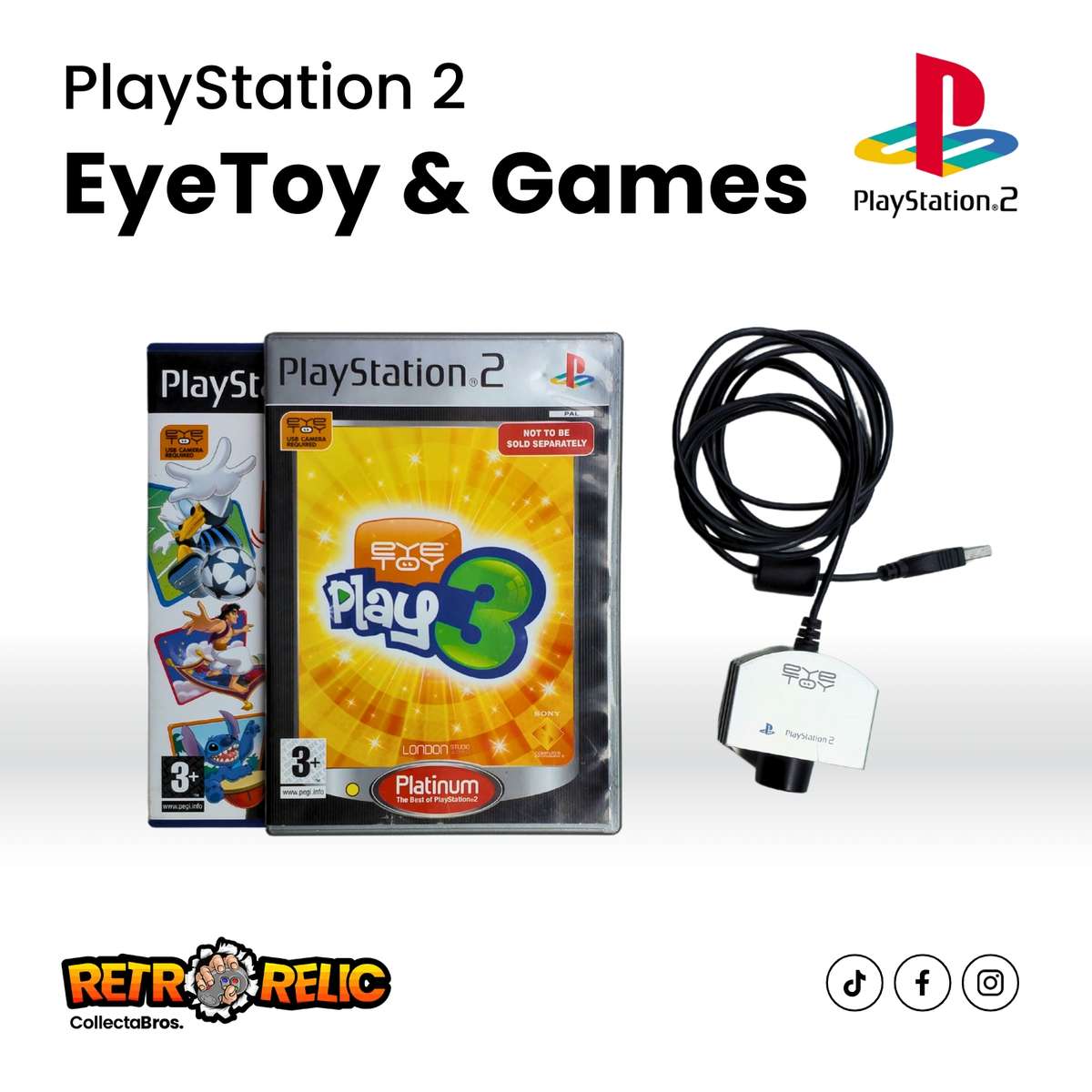 Eye Toy Camera plus Two Games - Pre-Owned