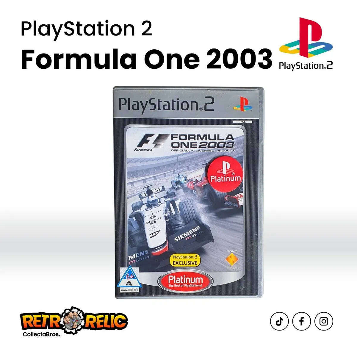 Formula One 2003 Platinum (PS2) videogame