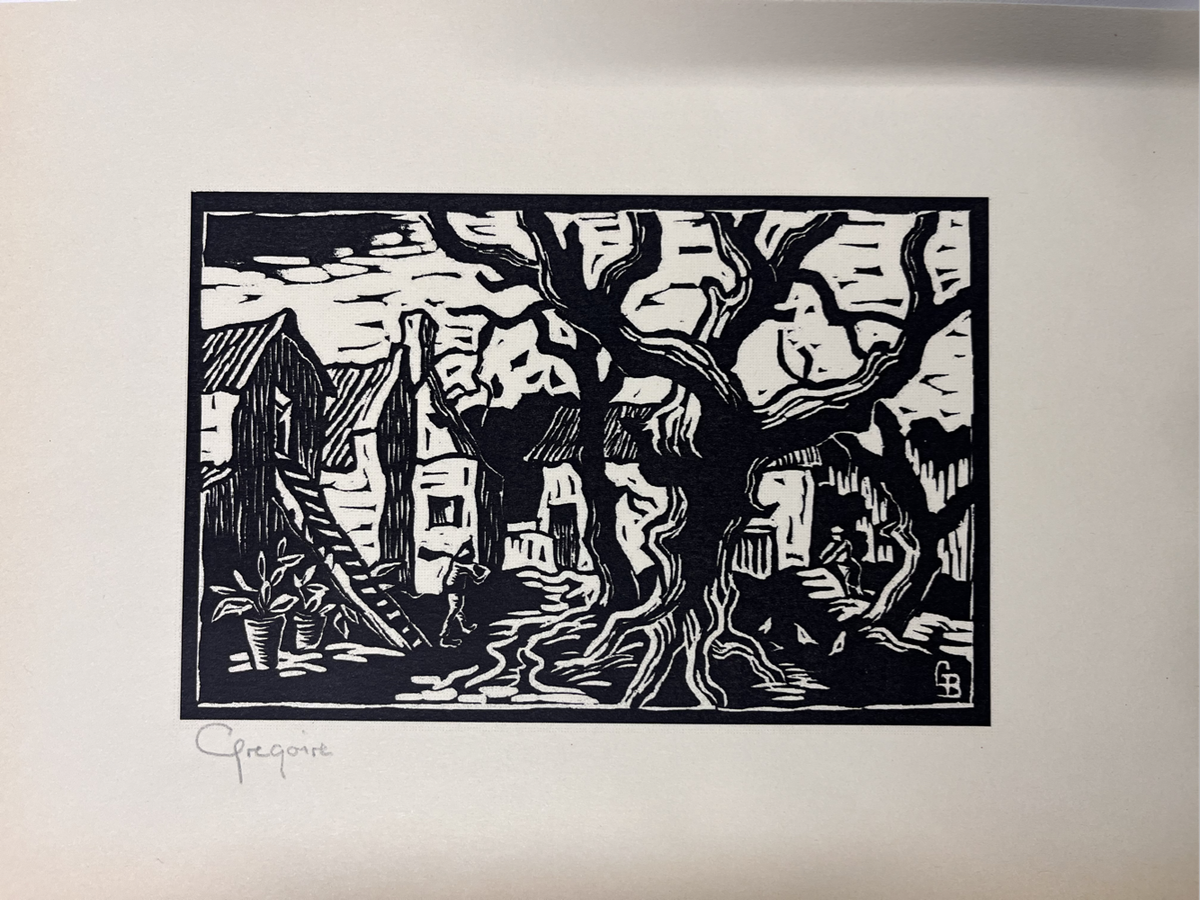 Gregoire Boonzaier-Signed Linocut