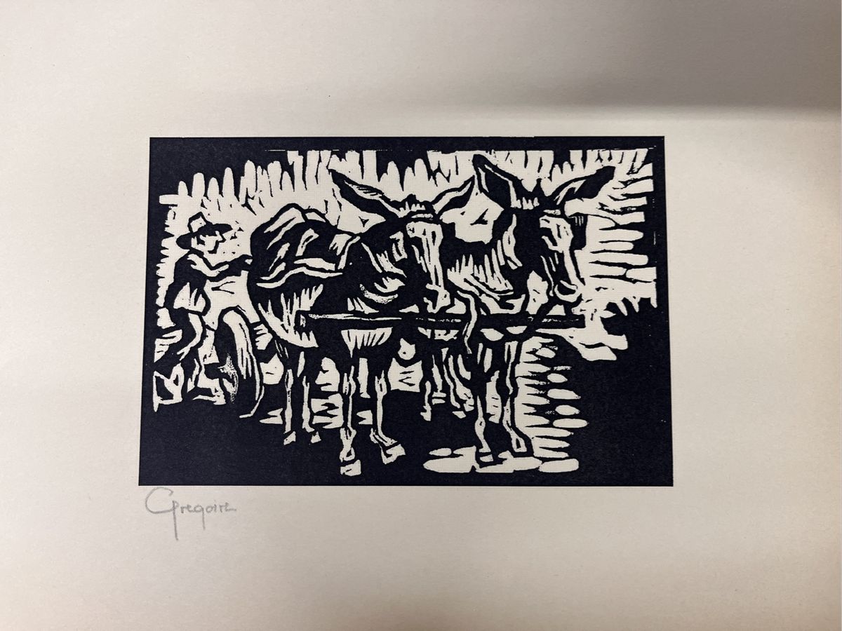 Gregoire Boonzaier-Signed Linocut