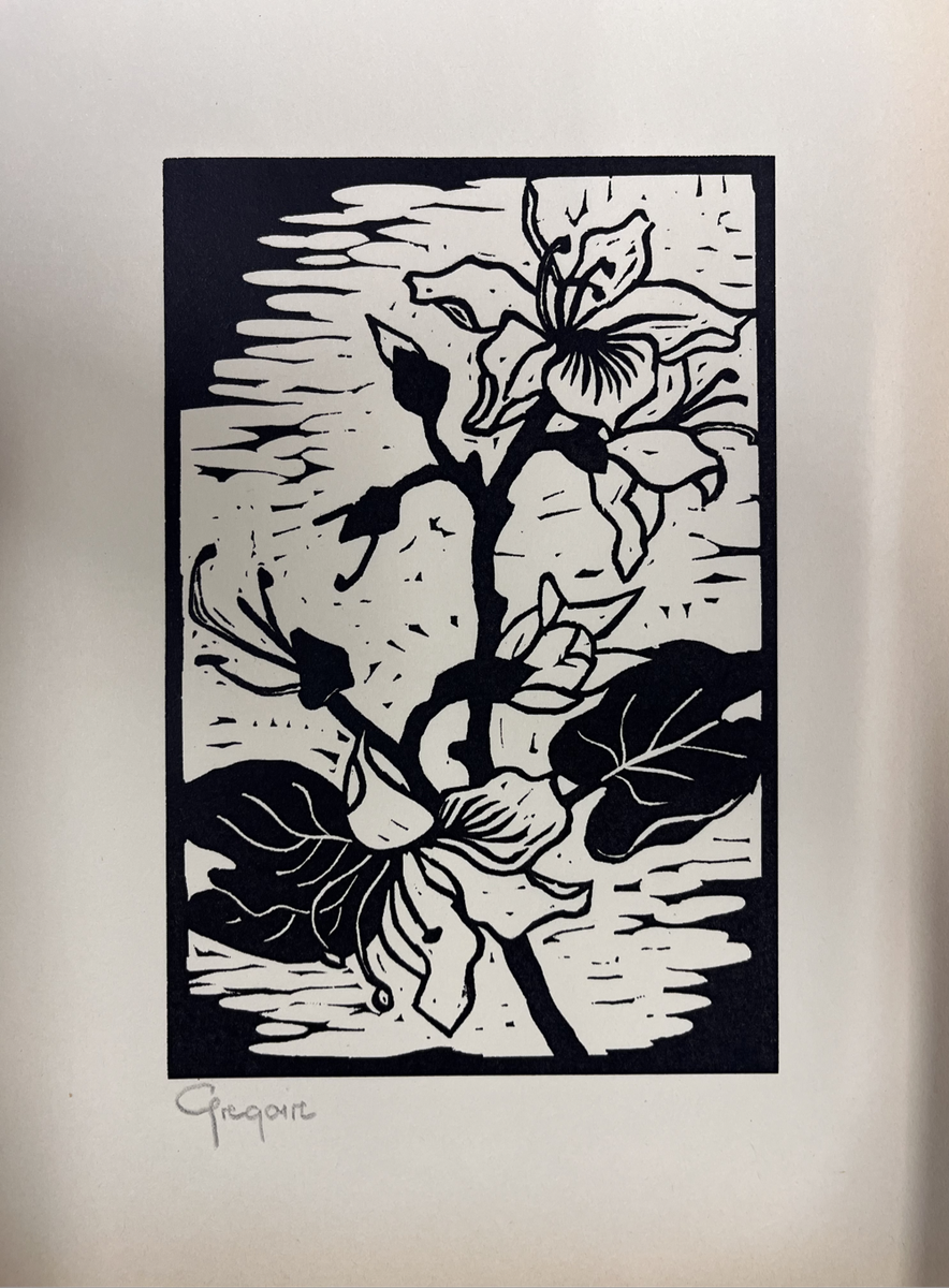 Gregoire Boonzaier-Signed Linocut