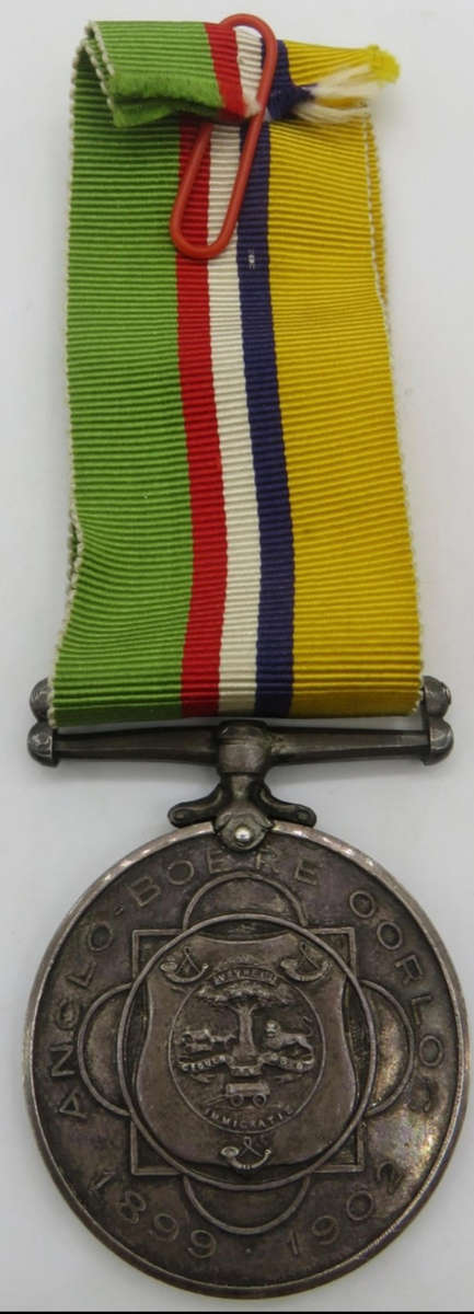Anglo boer war medal 1899-1903 Named to Burger A.J Viljoen