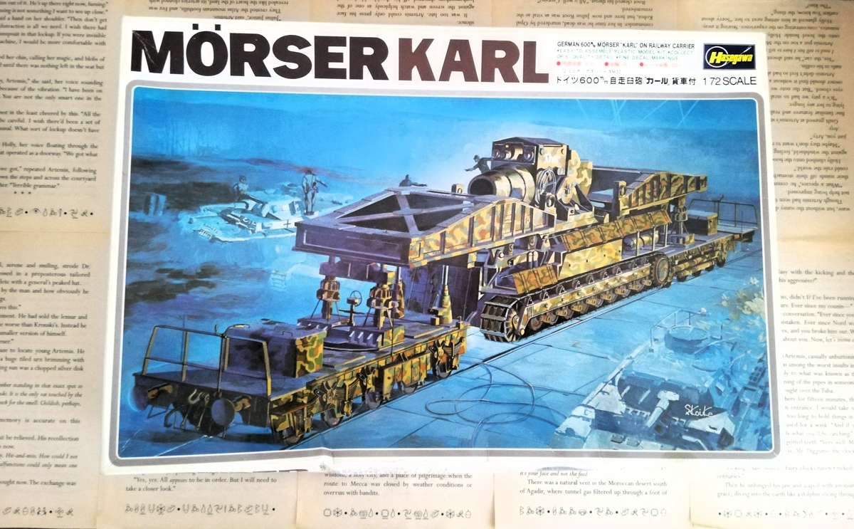 Hasegawa 1/72 Morser Karl on Railway Carrier