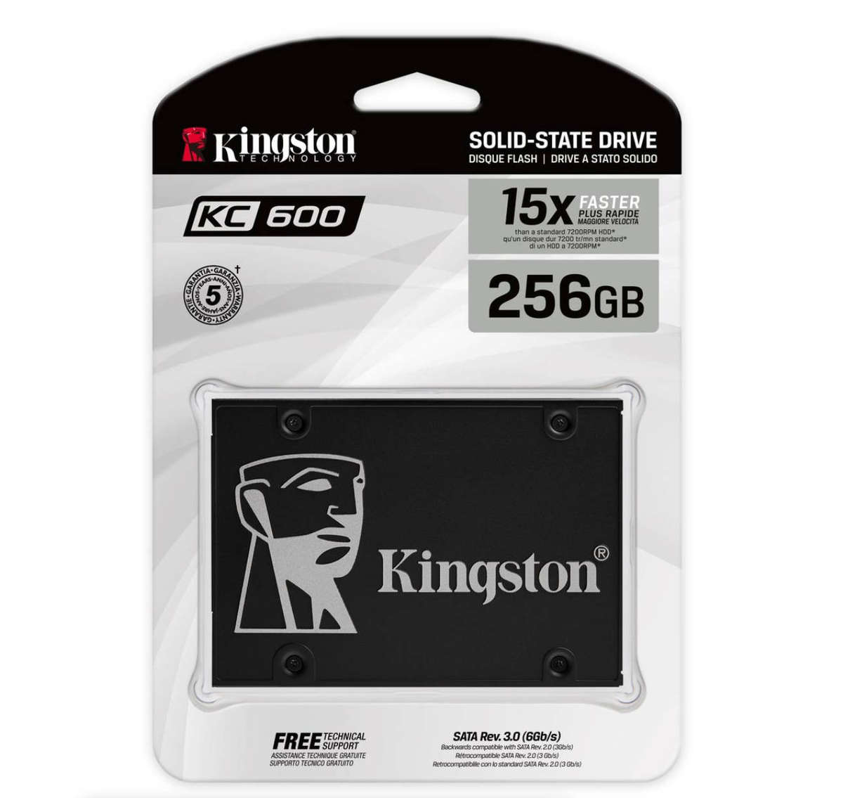 Kingston 256GB SSD KC-600 with Windows 11 Pro and Office 2021 Pro
