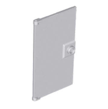 LEGO Door, Door 1 x 4 x 6 with Stud Handle ~ {Light Bluish Grey}