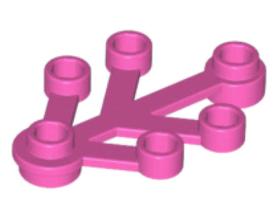 LEGO Plant Leaves 4 x 3~ Dark Pink