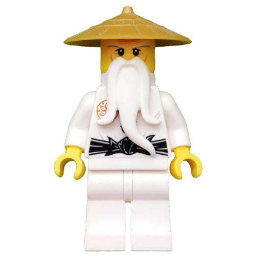 LEGO MINIFIGURES Ninjago Wu Sensei - Pearl Gold Hat